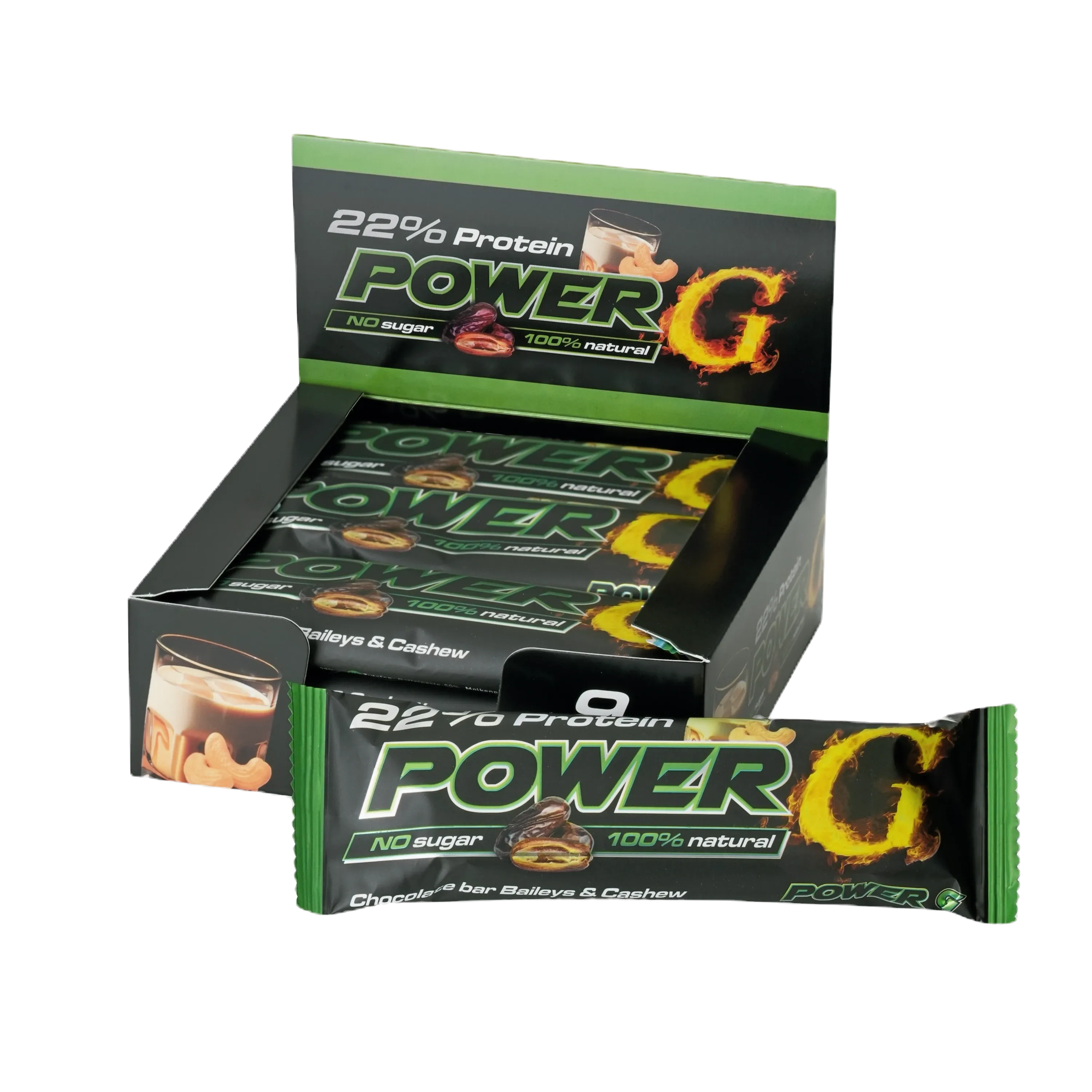 9 бр. Протеинов бар POWER G Бейлис и Кашу S